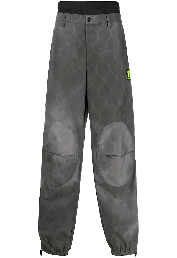 Off-White jeans med sliten effekt - Svart