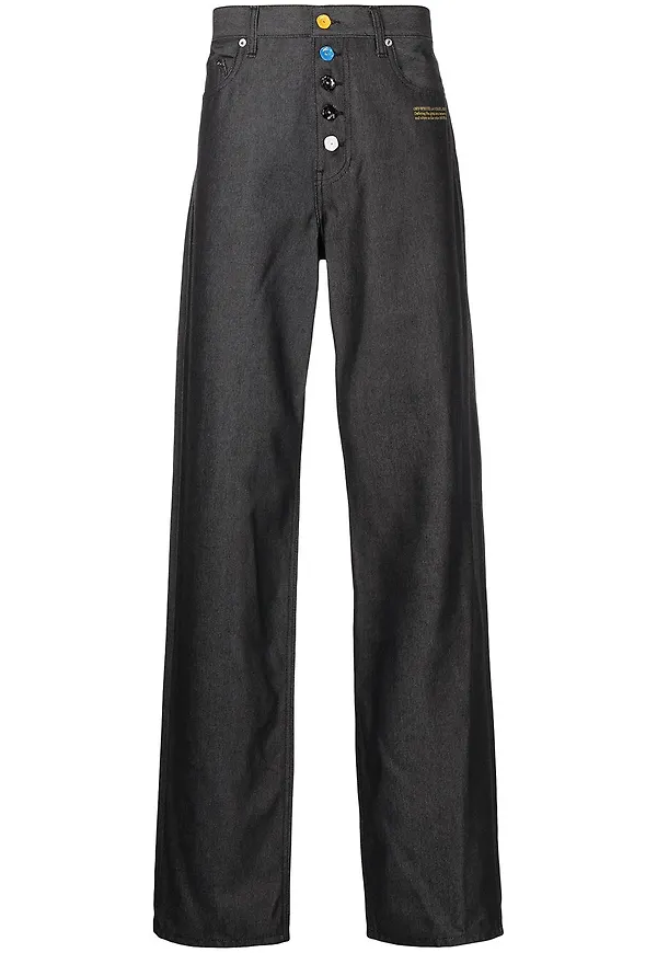 Off-White jeans med tryck - Svart