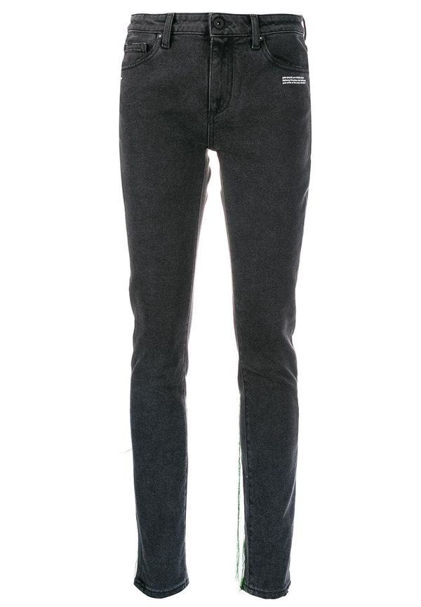 Off-White jeans med trådad kant - Grå