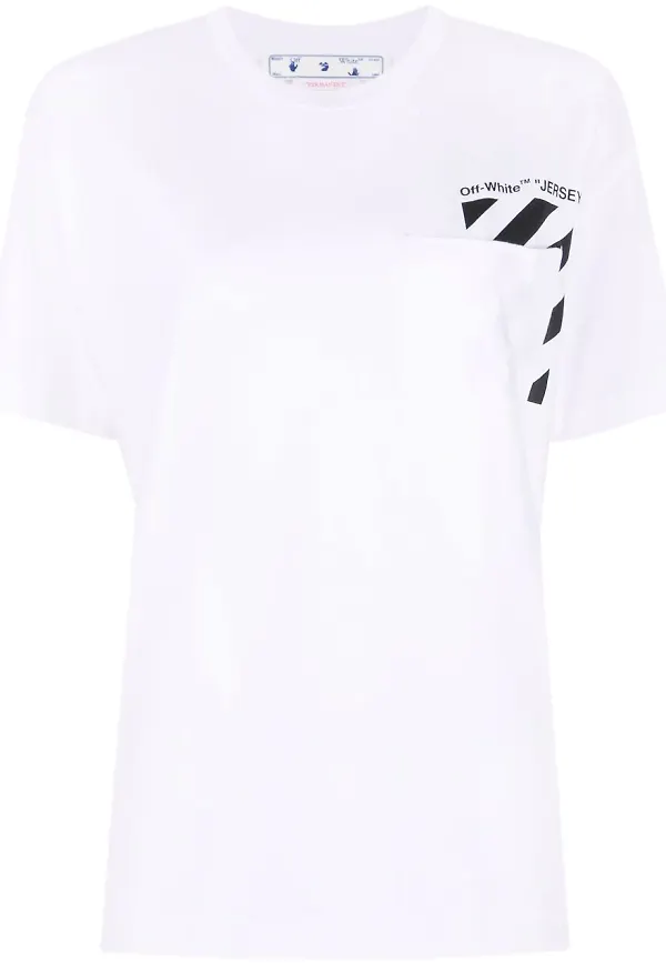 Off-White Jersey kortärmad t-shirt - Vit