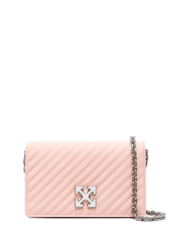 Off-White Jitney 0.5 quiltad axelremsväska - Rosa