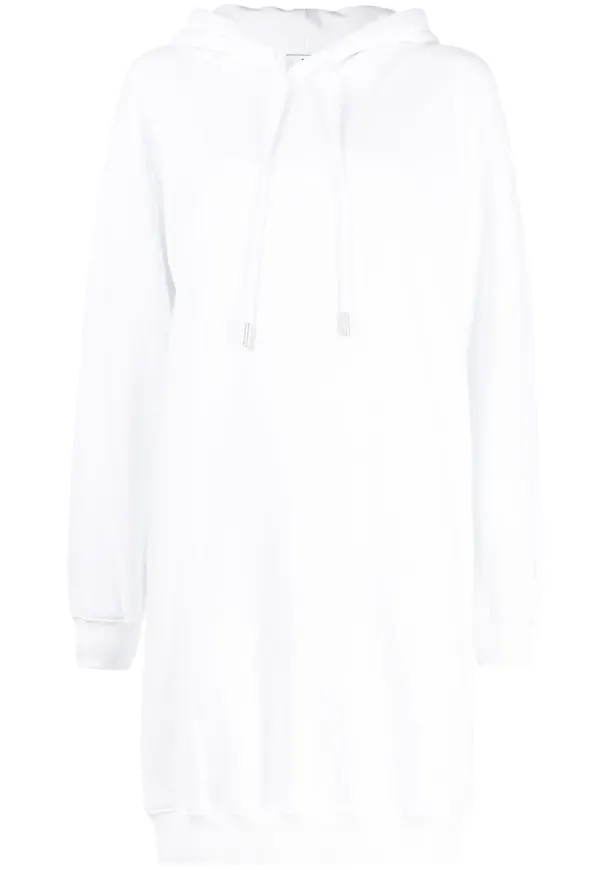 Off-White klänning med hoodie - Vit
