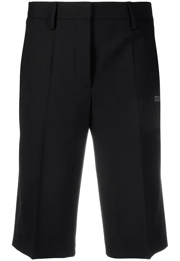 Off-White knälånga finshorts - Svart