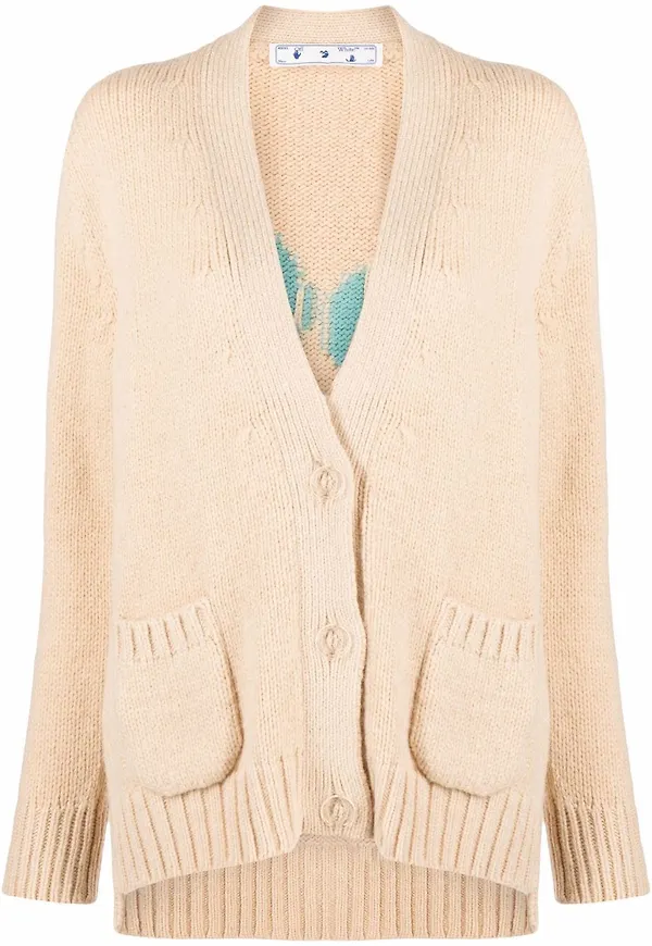 Off-White kofta i oversize-modell - Neutral