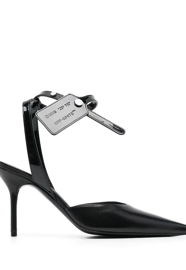 Off-White lackade pumps 95 mm - Svart
