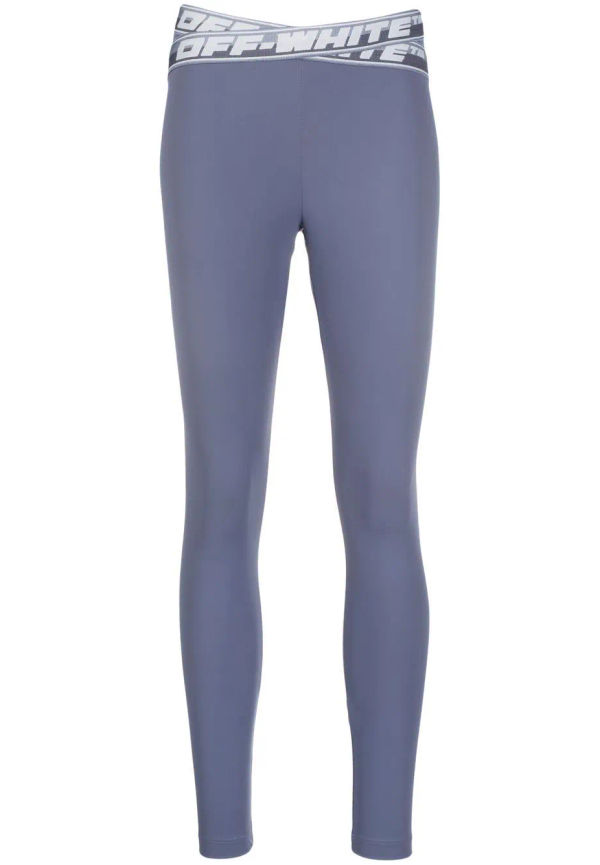Off-White leggings med logotyp - Grå