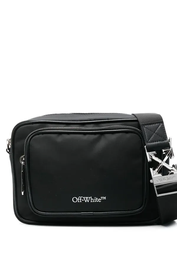 Off-White logo-print messenger bag - Svart