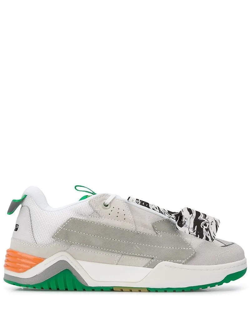 Off-White låga sneakers med logotyp - Vit