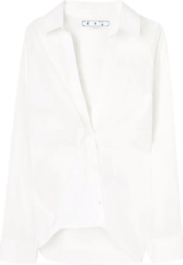 Off-White långärmad poplinskjorta - Vit