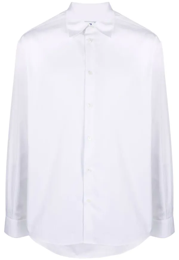 Off-White långärmad t-shirt med texttryck - Vit