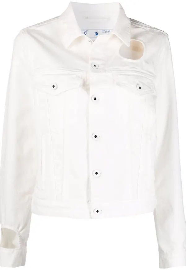 Off-White Meteor jeansjacka - Vit