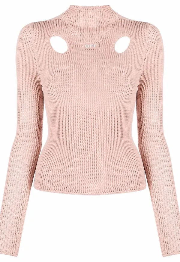 Off-White Meteor stickad topp - Neutral