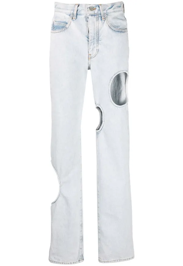 Off-White Meteor straight-jeans - Blå