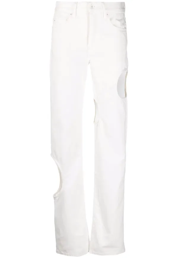 Off-White Meteor straight-jeans - Vit