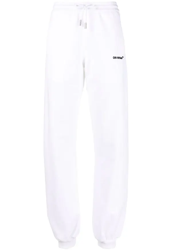Off-White mjukisbyxor med broderad logotyp - Vit