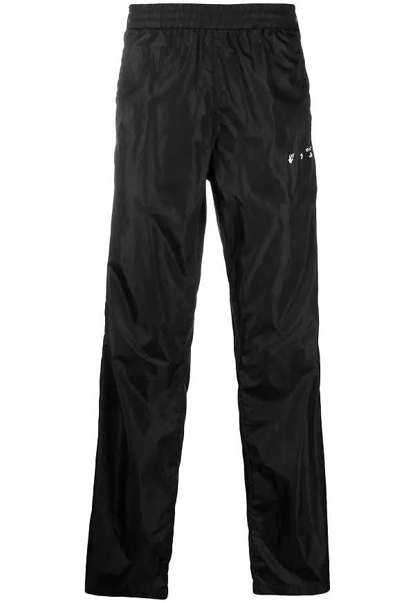 Off-White mjukisbyxor med dragkedja - Svart