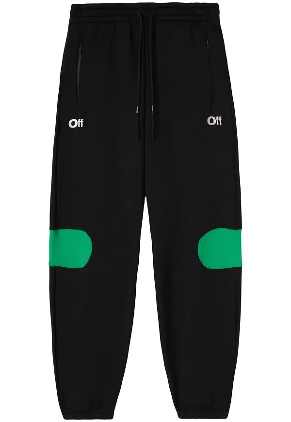 Off-White mjukisbyxor med dragsko - Svart