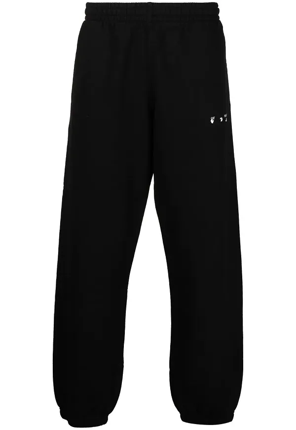Off-White mjukisbyxor med logotyp - Svart