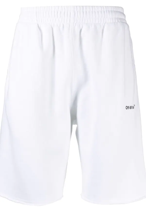 Off-White mjukisshorts med logotyp - Vit