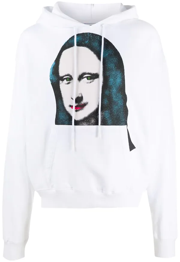 Off-White Mona Lisa huvtröja - Vit