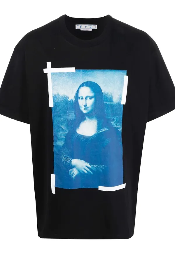 Off-White Monalisa kortärmad t-shirt - Svart