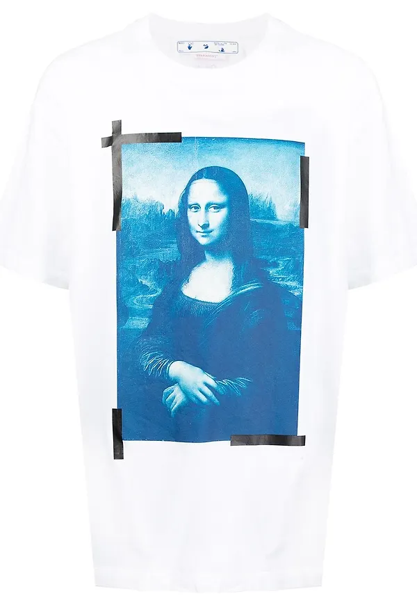 Off-White Monalisa t-shirt med tryck - Vit
