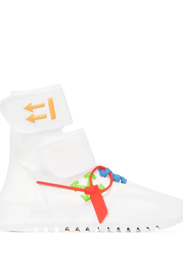 Off-White Moto Wrap lädersneakers - Vit