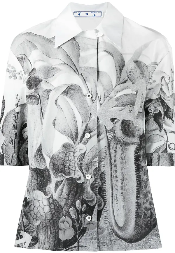 Off-White mönstrad skjorta - Vit