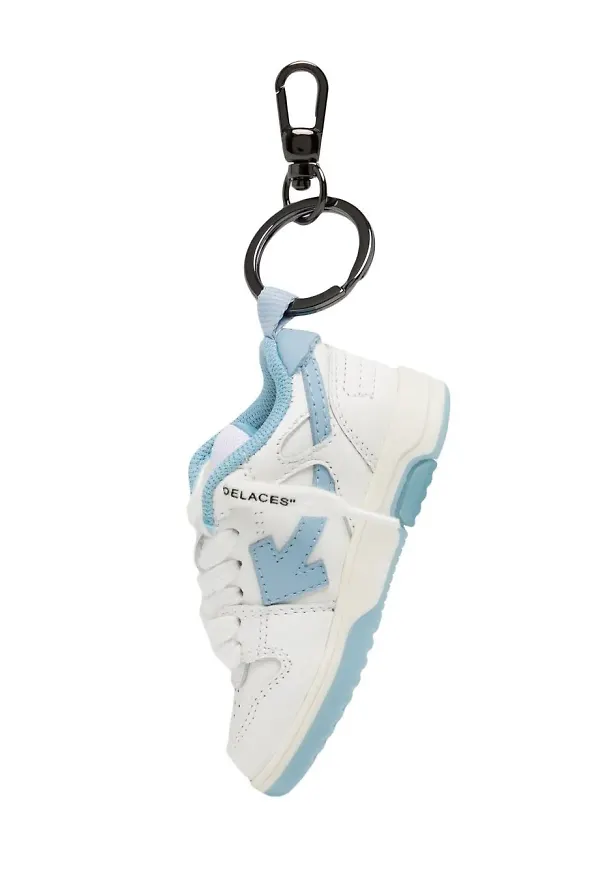 Off-White nyckelring i läder - Vit