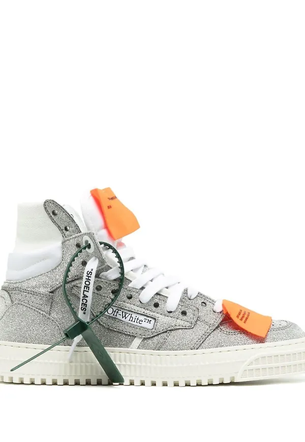 Off-White Off-Court 3.0 höga sneakers - Silverfärgad