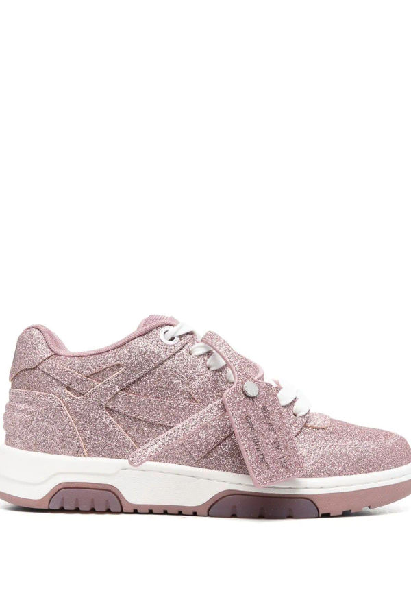 Off-White Out of Office låga sneakers med glitterdetalj - Rosa
