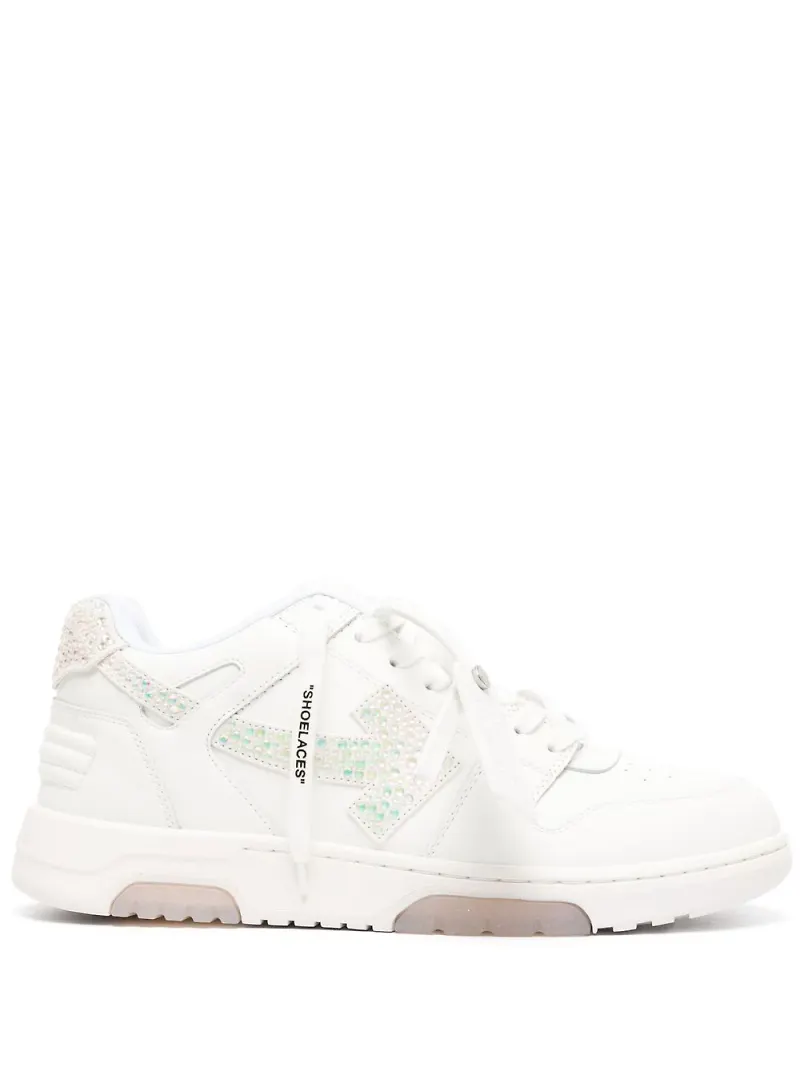 Off-White Out of Office sneakers med strass - Vit