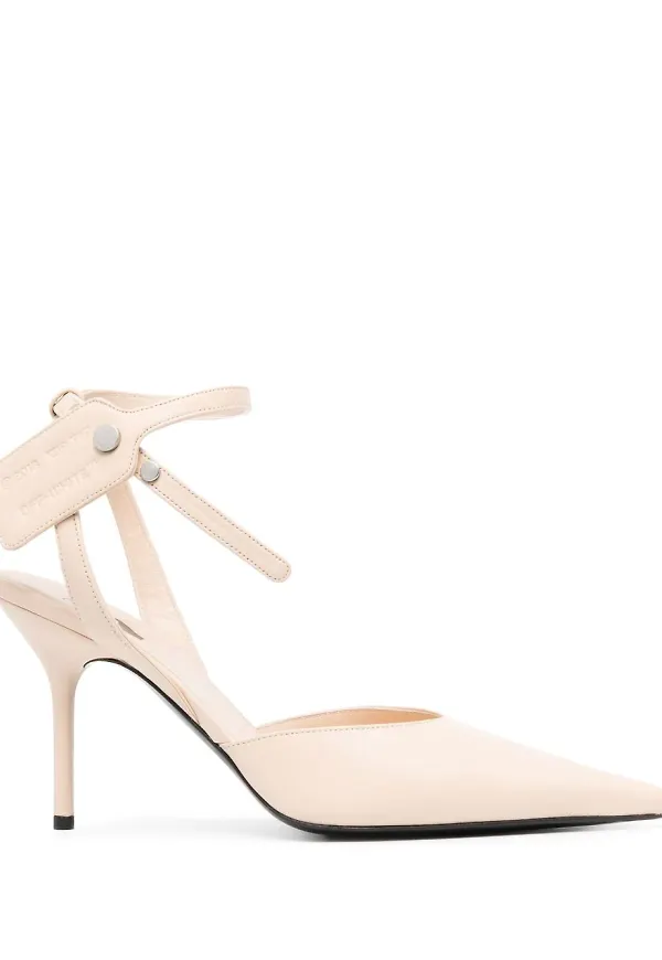 Off-White pumps med spetsig tå - Neutral
