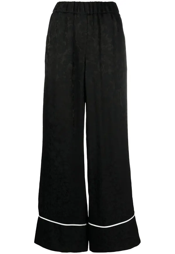 Off-White pyjamasbyxor i jacquard - Svart
