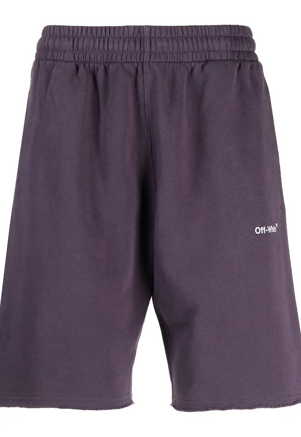 Off-White randiga träningsshorts - Lila