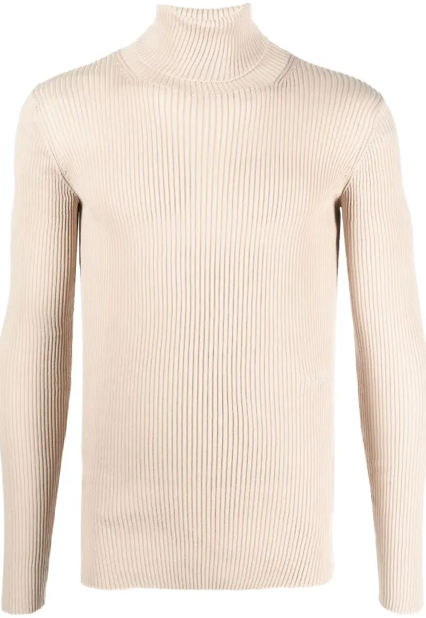 Off-White ribbad polotröja - Neutral