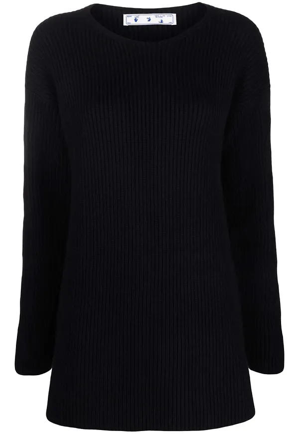 Off-White ribbad tröja - Svart