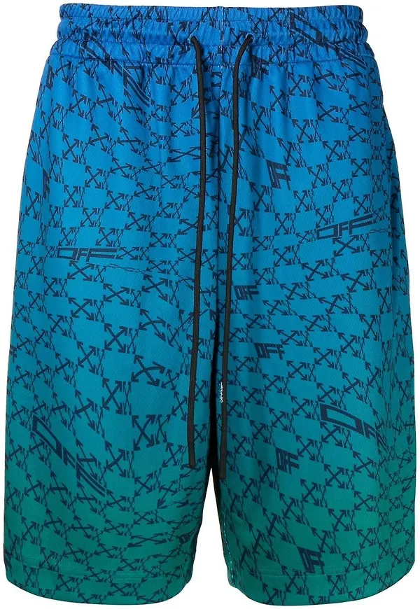 Off-White shorts med dragsko - Blå