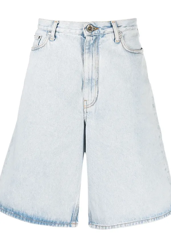 Off-White Single Arrow jeansshorts - Blå