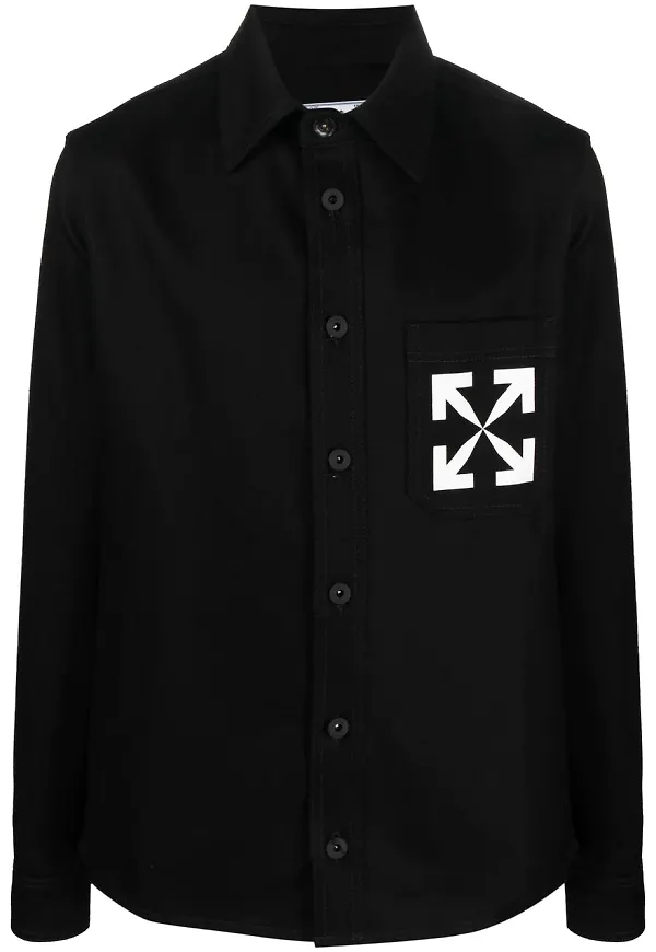 Off-White Single Arrow jeansskjorta - Svart