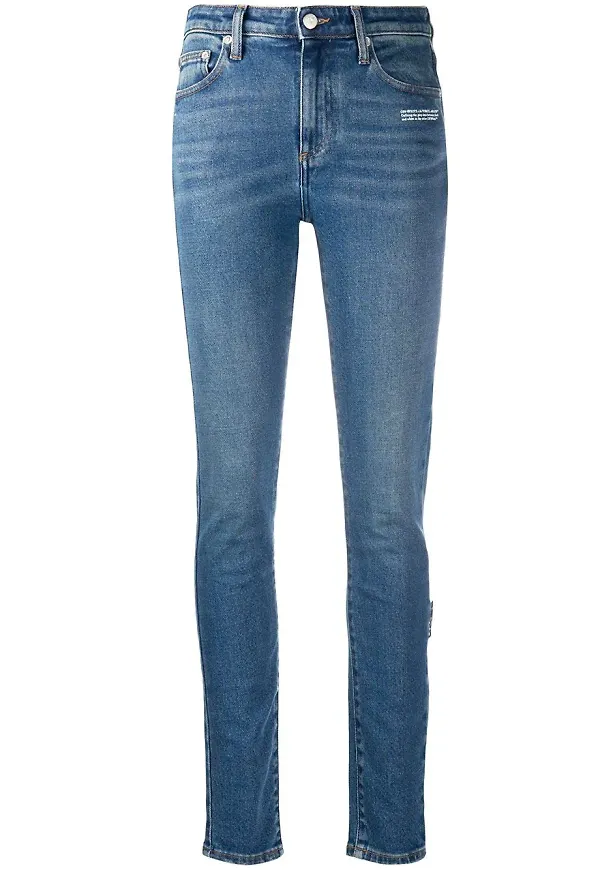 Off-White skinny-jeans - BLUE BROWN
