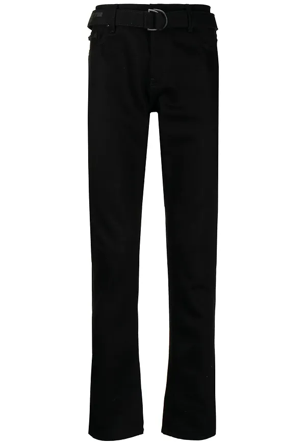 Off-White skinny-jeans med Industrial-rem - Svart