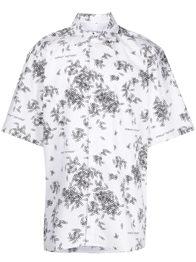 Off-White skjorta med tryck - Vit