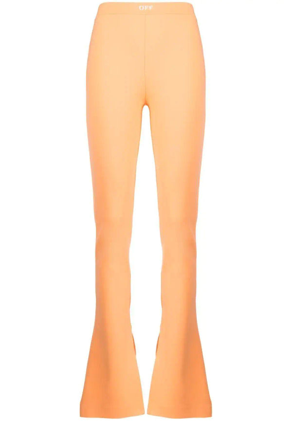 Off-White Sleek utsvängda byxor - Orange