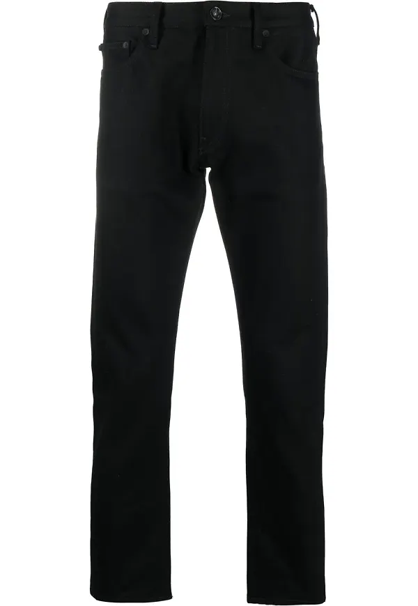 Off-White slim fit-jeans - Svart