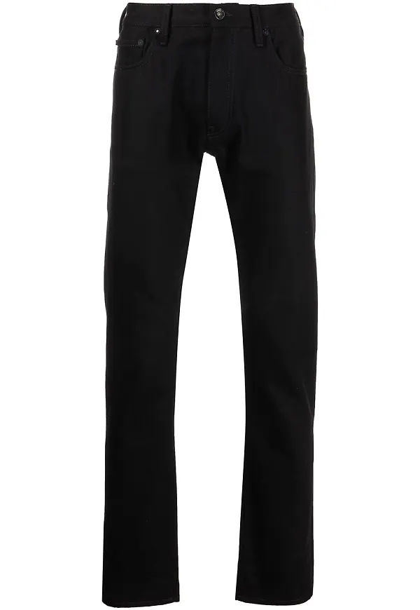 Off-White slim fit-jeans - Svart