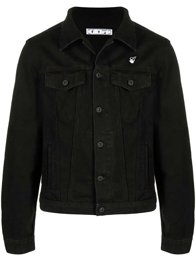 Off-White smal jeansjacka - Svart