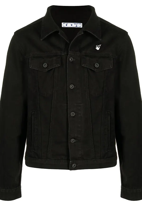Off-White smal jeansjacka - Svart
