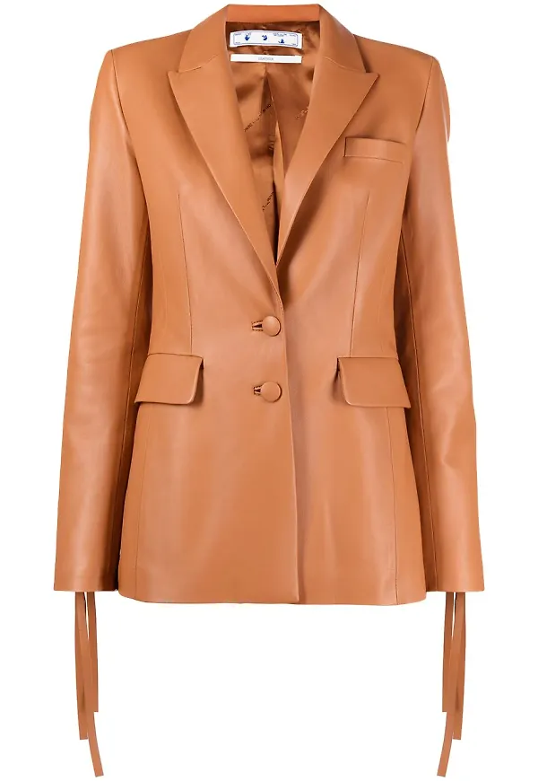 Off-White smal skinnblazer - Brun