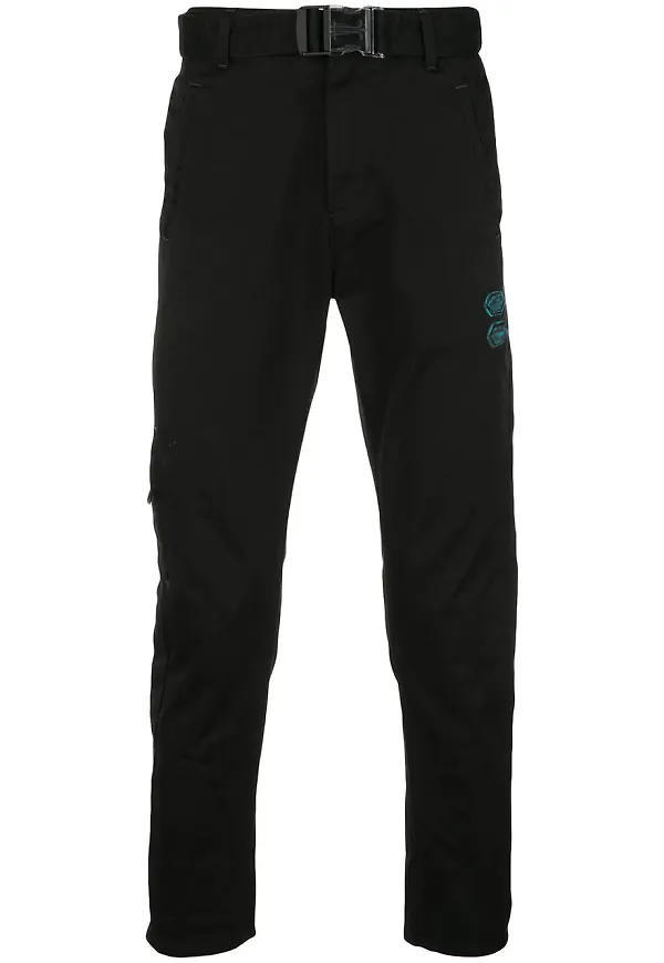Off-White smala jeans med skärp - Svart